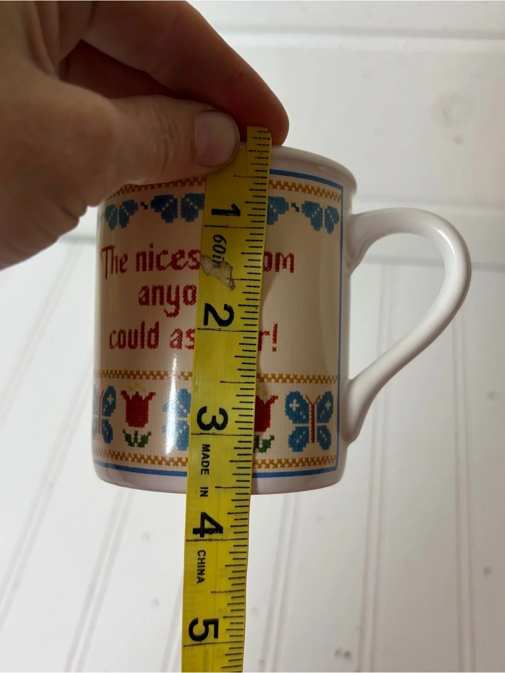 Vintage Coffee Mug | Mom Mug | Mothers Day | Crosstitch Design